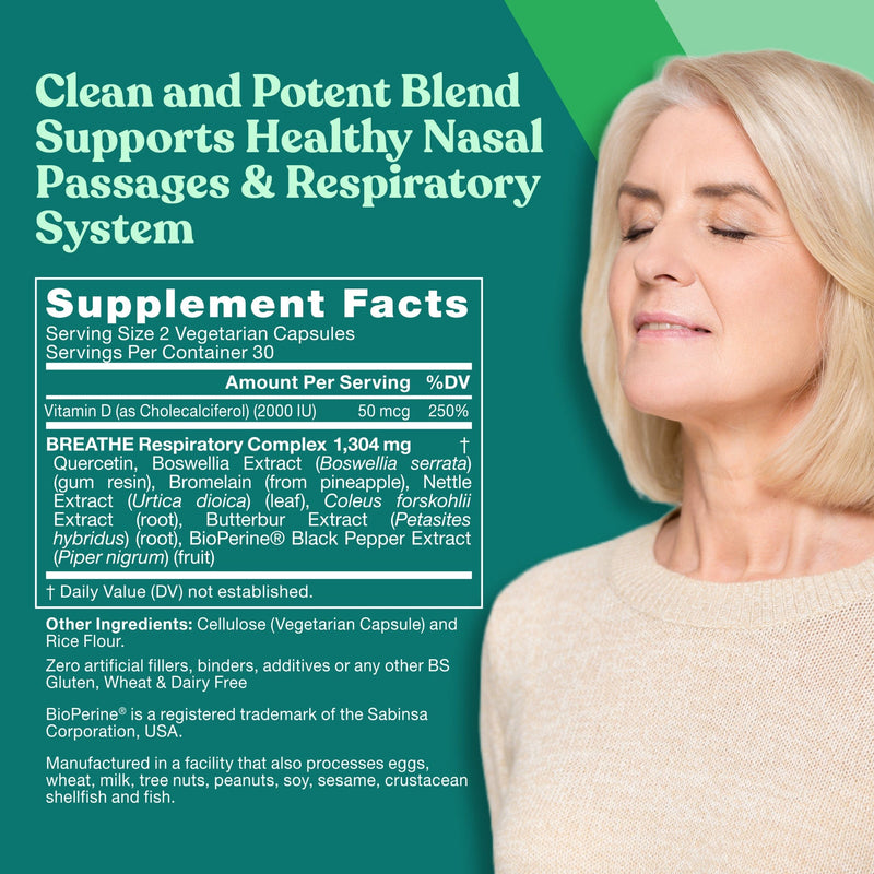 Eu Natural BREATHE Sinus & Lungs Respiratory Health BOGO 50% Off (6 Pack)