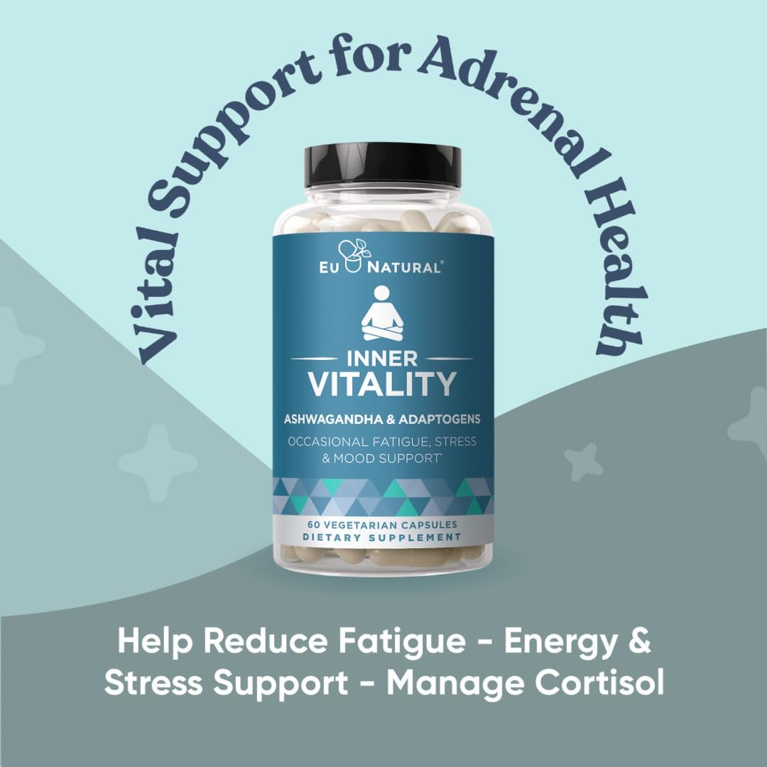 VITALITY Adrenal Support & Fatigue Fighter Supplement - Eu Natural