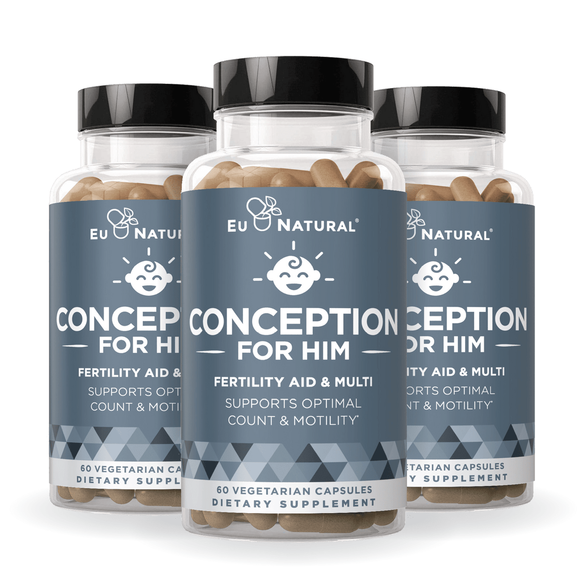 Eu Natural CONCEPTION FOR HIM  Fertility Aid &amp; Multi (3 Pack)