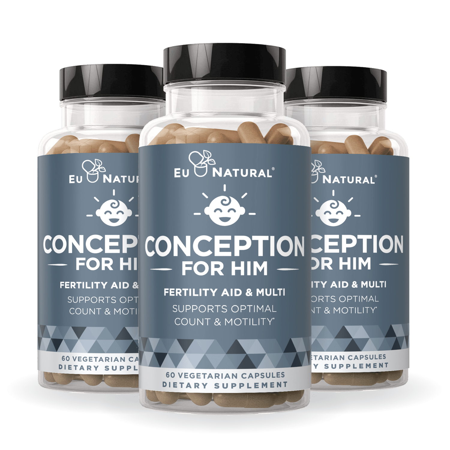 Eu Natural CONCEPTION FOR HIM  Fertility Aid & Multi (3 Pack)