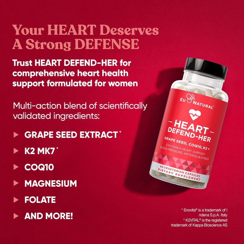 Eu Natural HEART DEFEND-HER 3-IN-1 DAILY Women’s Heart Support (3 Pack)