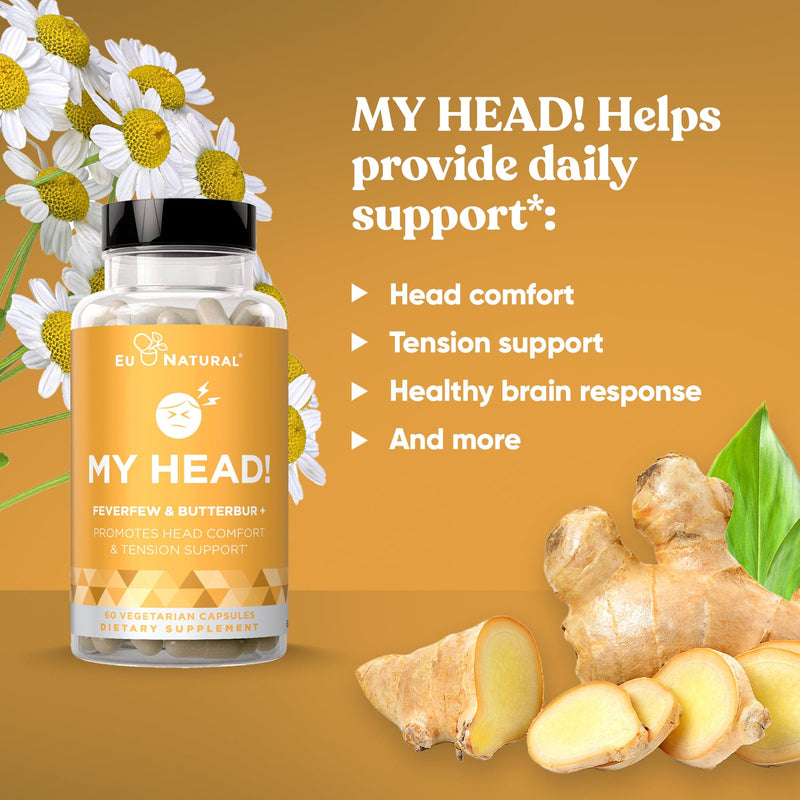Eu Natural MY HEAD! Natural Headache Vitamins (Previously MY BRAIN!) (6 Pack)